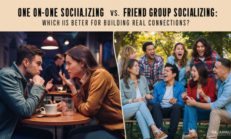 one on one socializing vs friend group socializing​