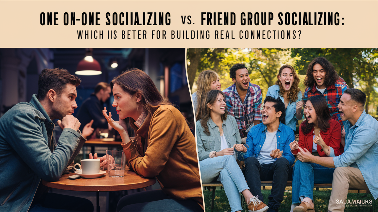 one on one socializing vs friend group socializing​