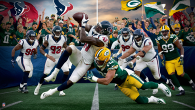 houston texans vs green bay packers match player stats